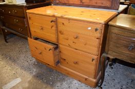 MODERN PINE DESK/FILING CABINET, 96CM WIDE