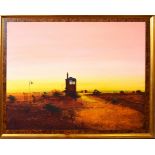 •AR Laurence Roche (born 1944), "Deserted junction, twilight", acrylic on board, signed and dated