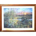 •AR John Nichol (contemporary), "View of the Stour III", pastel, signed lower left, 78 x 109.