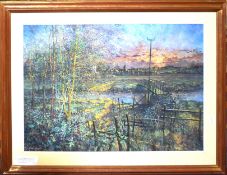 •AR John Nichol (contemporary), "View of the Stour III", pastel, signed lower left, 78 x 109.