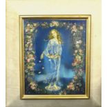AR Anna Katrina Zinkeisen (1901-1976), "St Theresa", oil and beads on board, signed lower right