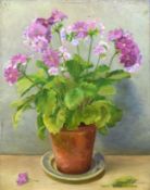 AR Alfred Richard Blundell (1883-1968), Plant in a pot, oil on panel, signed lower right