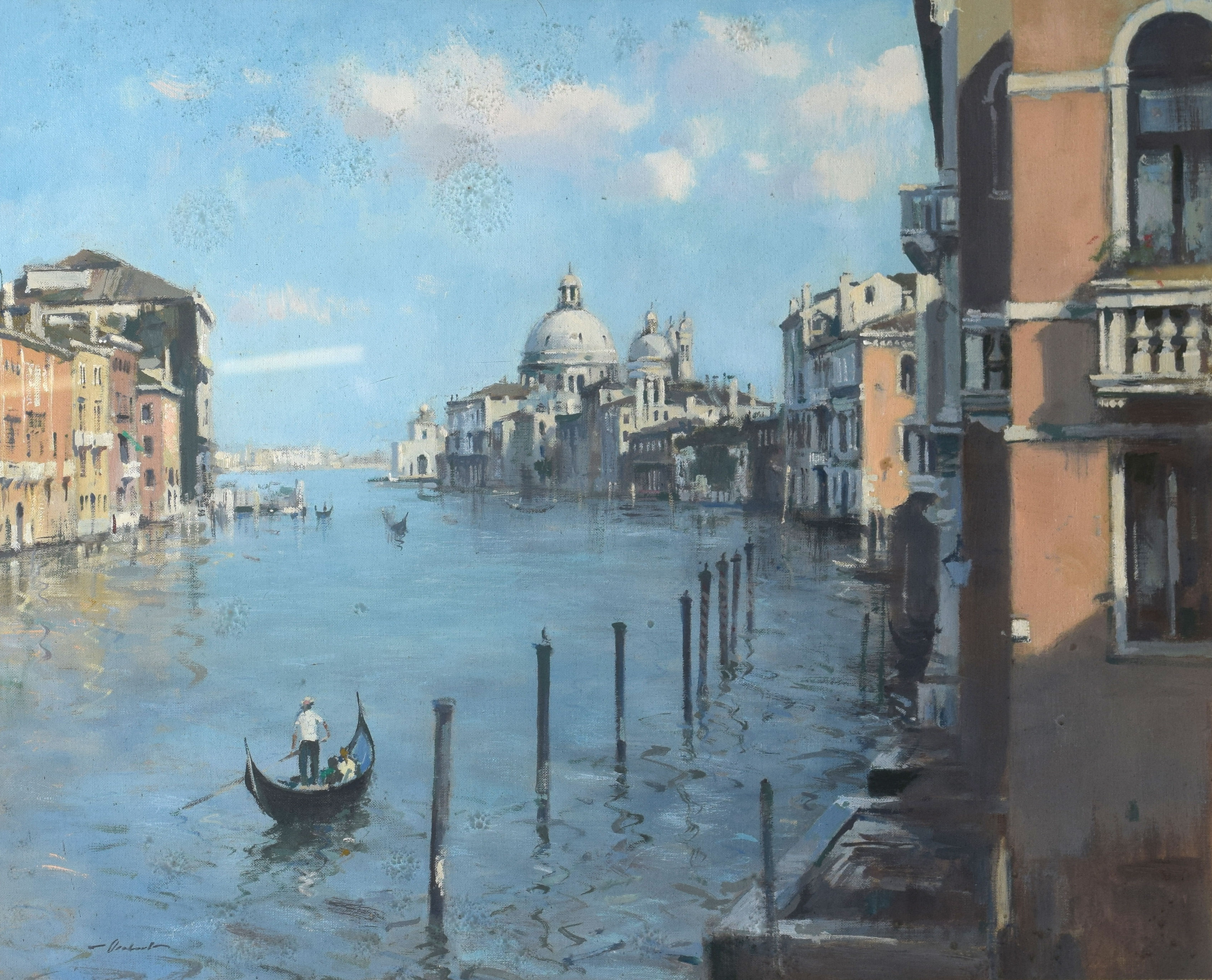 •AR Stanley Orchart (1920-2005), "The Salute from the Accademia Bridge, Venice", oil on canvas,