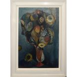 •AR Gwyneth Johnstone, Still Life study of flowers in a vase, oil on board, signed lower left, 59