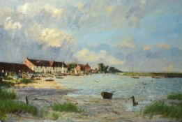 Alistair Kilburn (born 1936), "Summer showers, Burnham Overy", oil on board, signed lower left, 61 x