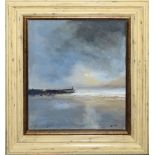 •AR Peter Massey (born 1948), "Cornrwall at dusk", oil on board, signed lower right, 34 x 29cm