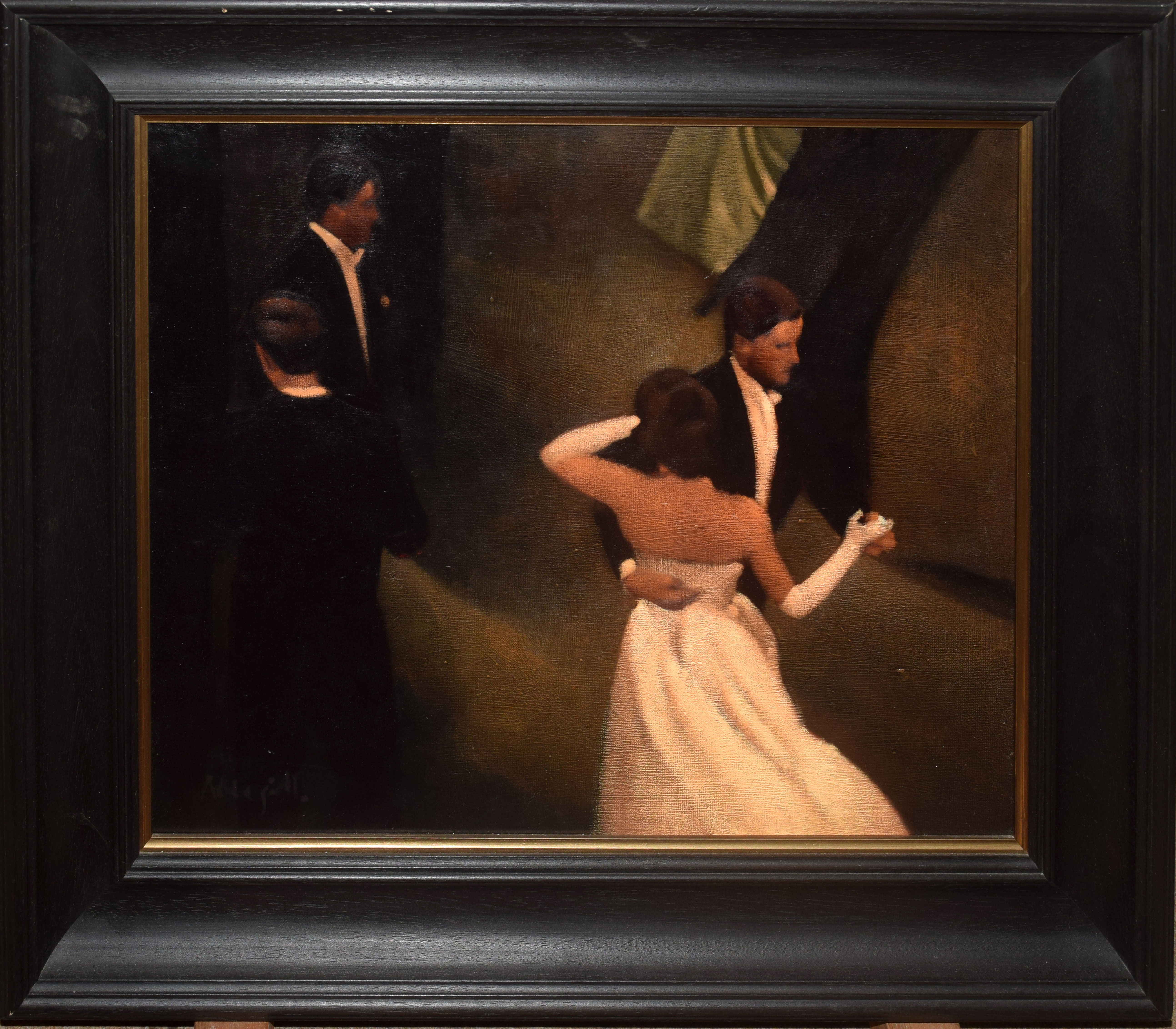 •AR Anne Magill (born 1962), Ballroom dancing, oil on board, signed lower left, 46 x 58cm