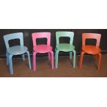 Alvar Aalto 65 for Finmar Ltd set of four painted chairs with Finmar ivorine plaques, 60cm high (4)