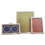 Mixed Lot: three photograph frames, largest of rectangular form, 25 x 20cm, Birmingham 1988,