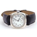 Gent's second quarter of 20th century import hallmarked silver cased wrist watch with Swiss made