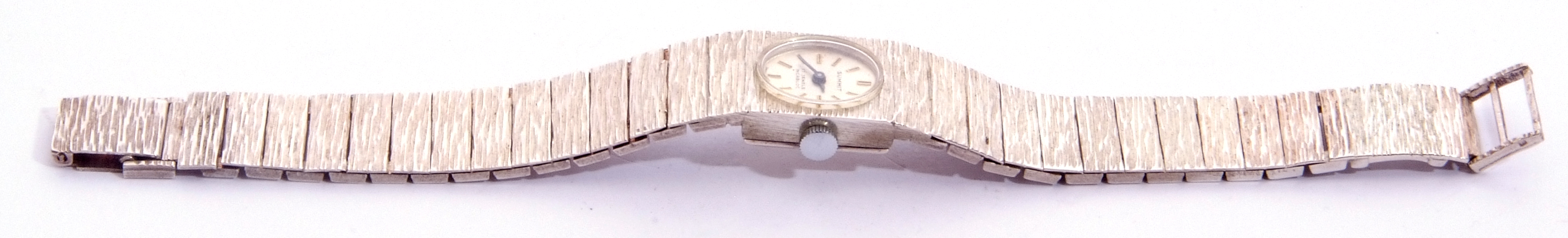 Ladies third quarter of 20th century Summit hallmarked silver cased wrist watch with integral - Image 4 of 4