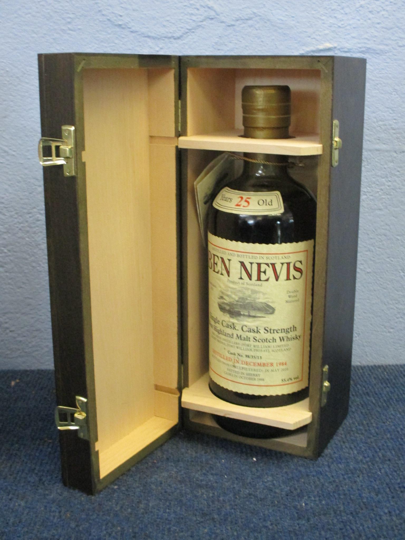Ben Nevis Single Highland Malt Scotch Whisky, cask no 98/35/13, distilled December 1984