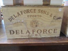 Delaforce vintage Port 1994, full wooden case (12 bt)