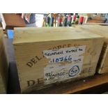 Delaforce vintage Port 2000, full wooden case (12 bt)
