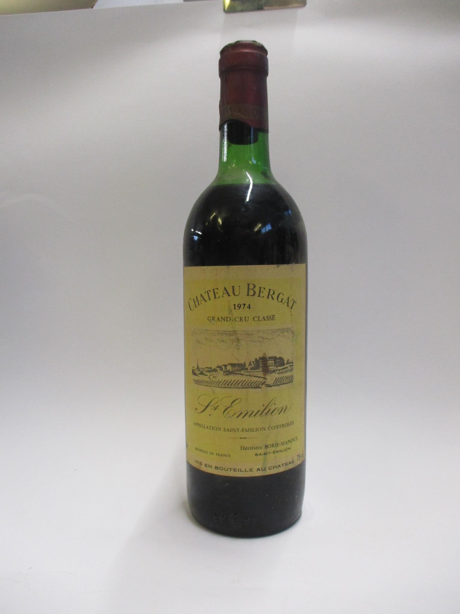 1974 Ch Bergat, Grand Cru, St Emilion, 1 bottle