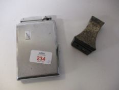 Dunhill Lighter, t/w Calibri Monopole Cigarette Case with integral Lighter