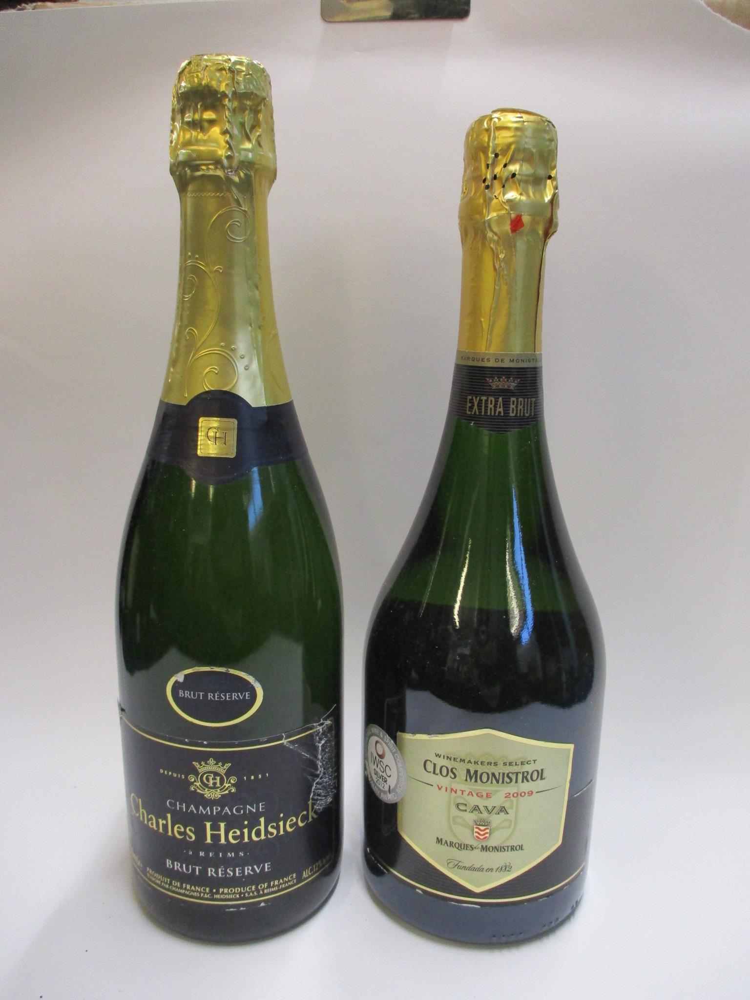 NV Charles Heidsieck Champagne (1 bottle) t/w NV Clos Monistrol Sparkling (1 bottle)