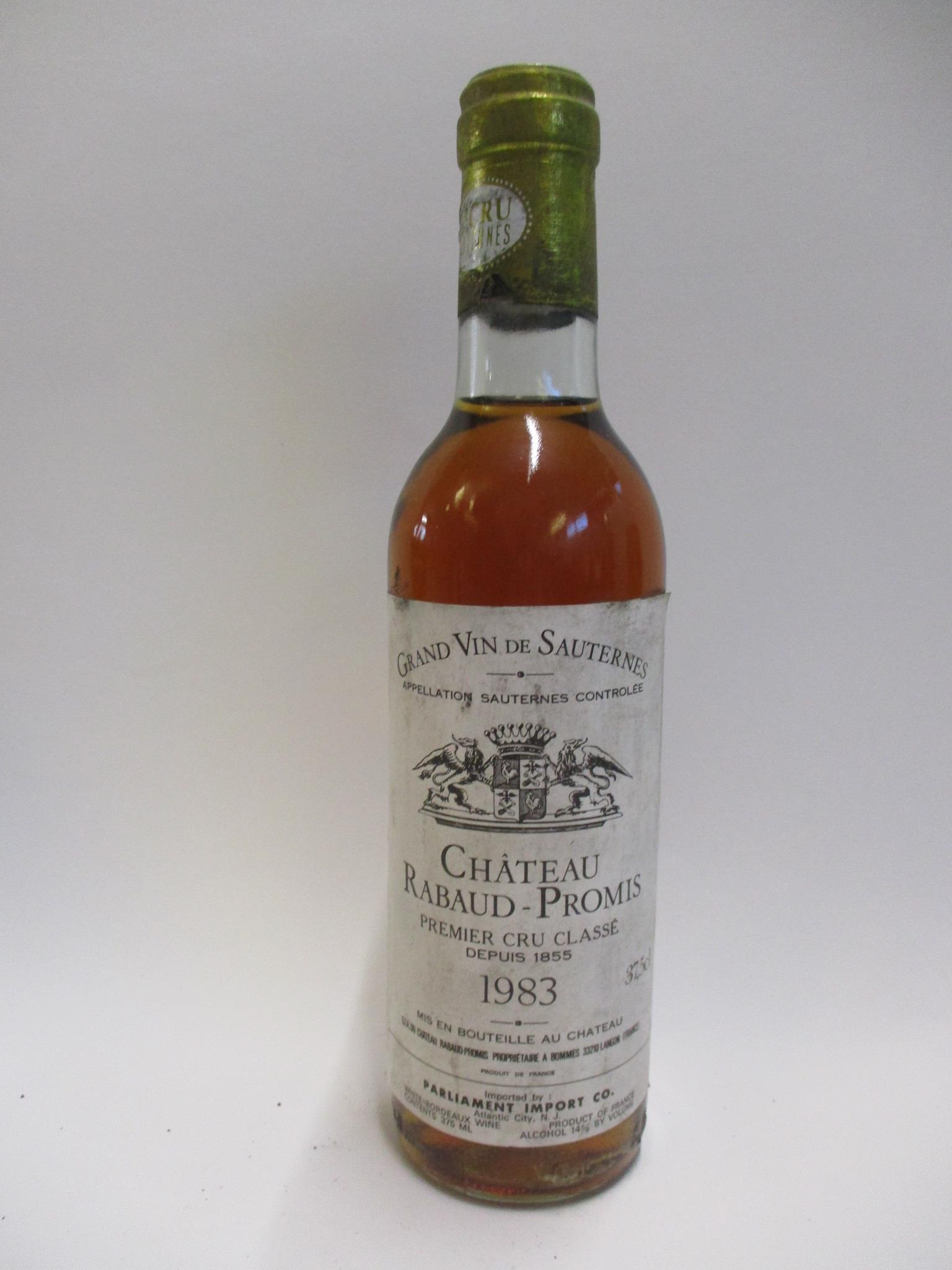 1983 Ch Rabaud Promis, Sauternes, 1 half bottle