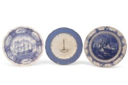 Group of three Nelson related plates including a Royal Doulton early 20th century Battle of