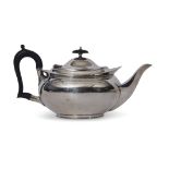 George V silver teapot, William Hutton & sons, Sheffield 1928, length 27cm, width 11cm, weight