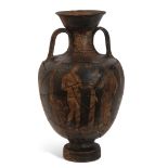Greek or Southern Italian red figure amphora vase, 5th to 3rd century BC, decorated with classical