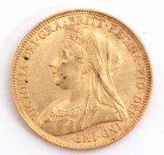 Victoria gold sovereign dated 1900