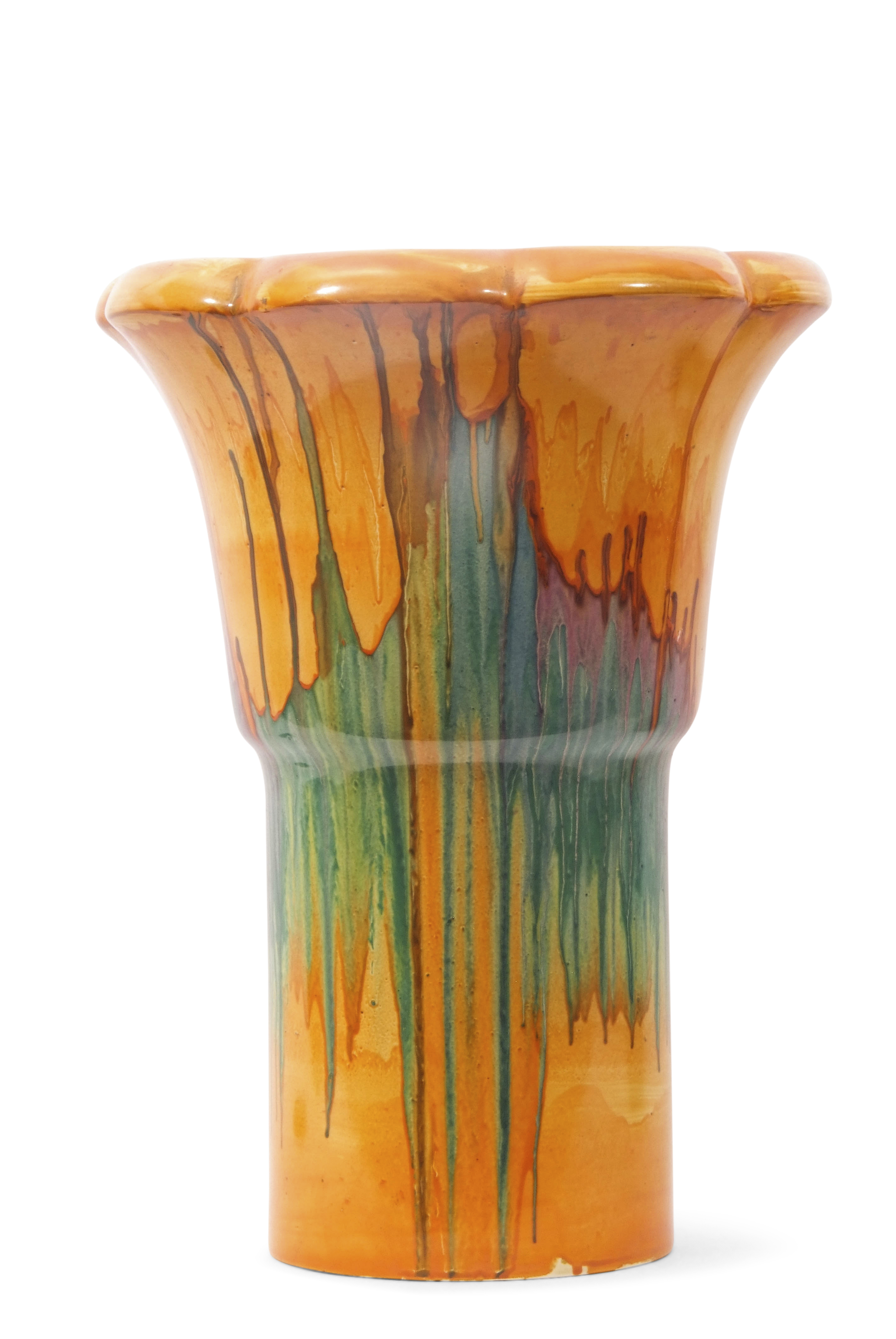 Clarice Cliff vase in the Delicia pattern, shape 374, 31cm high