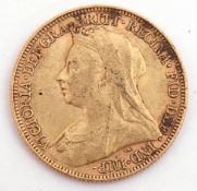 Victoria gold sovereign dated 1893