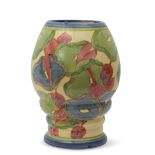 Clarice Cliff Bizarre Fantasque vase decorated with the blue chintz pattern, 22cm high