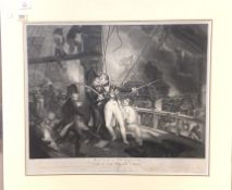 After W M Craig, engraved by R Cooper, "Battle of Trafalgar - death of Lord Viscount Nelson",