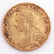 Victoria gold sovereign dated 1895