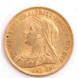 Victoria half sovereign dated 1895