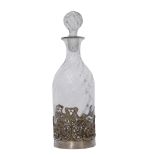 Silver mounted Victorian bottle, William Comyns, London 1900, height 20cm