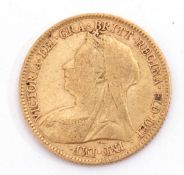 Victoria half sovereign dated 1896