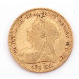 Victoria half sovereign dated 1896