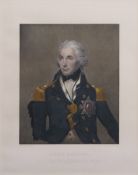 After L F Abbot, engraved by R Graves, "Lord Nelson", hand coloured engraving, published Nov 5th