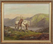 Thomas Ivester Lloyd (1873-1942), Deer Hunter in Highland landscape, oil on canvas, signed lower