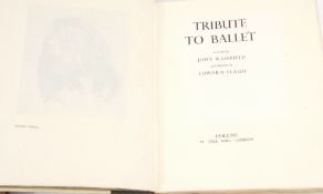 Edward Seago and John Masefield - Tribute to Ballet, book published by Collins, 1938, in slip-case