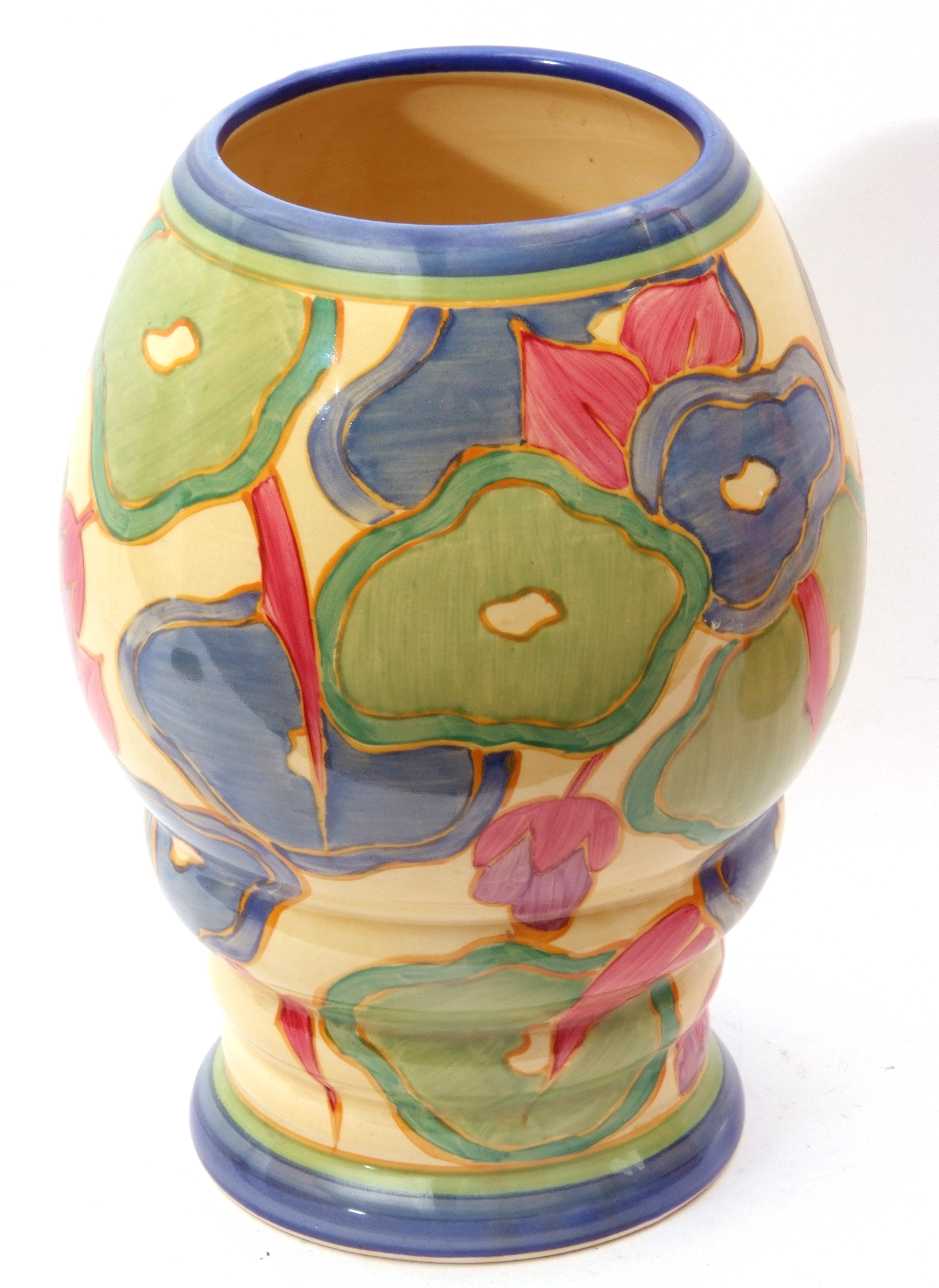 Clarice Cliff Bizarre Fantasque vase decorated with the blue chintz pattern, 22cm high - Image 2 of 6