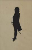 English School (19th/20th century), Profile of Horatio, Lord Nelson, silhouette, 21 x 14cm