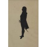 English School (19th/20th century), Profile of Horatio, Lord Nelson, silhouette, 21 x 14cm