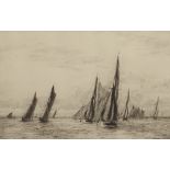 William Lionel Wyllie, RA, RI, RE (1851-1931), "The Jenkin Swatchway", black and white etching,