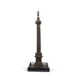 Grand Tour type bronzed Vendome column to commemorate Napoleon Bonaparte, 37cm high