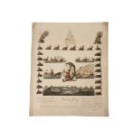 After G Andrews, "Nelson's Glory", hand coloured engraving published by G Andrews 1806, 44 x 38cm,