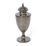 Large Georgian style sugar caster, George Howson, Sheffield, 1906, height 19.5cms, weight 243gms