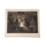 After A W Devis, engraved by W Bromley, "The death of Admiral Lord Nelson", black and white