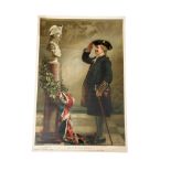 After Albert W Holden, "Saluting the Admiral", coloured lithograph, presented with Pears' Annual