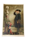 After Albert W Holden, "Saluting the Admiral", coloured lithograph, presented with Pears' Annual