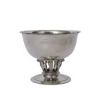An important and early design piece of Georg Jensen silver, a silver Louvre centrepiece bowl,