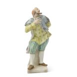 Rare Capo di Monte mid 18th century Commedia dell'arte figure of Pantalone modelled by Gricci,